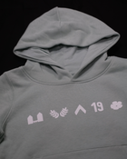 Hoodie Kèrl - appelblauwzeegroen - icoontjes - Kids
