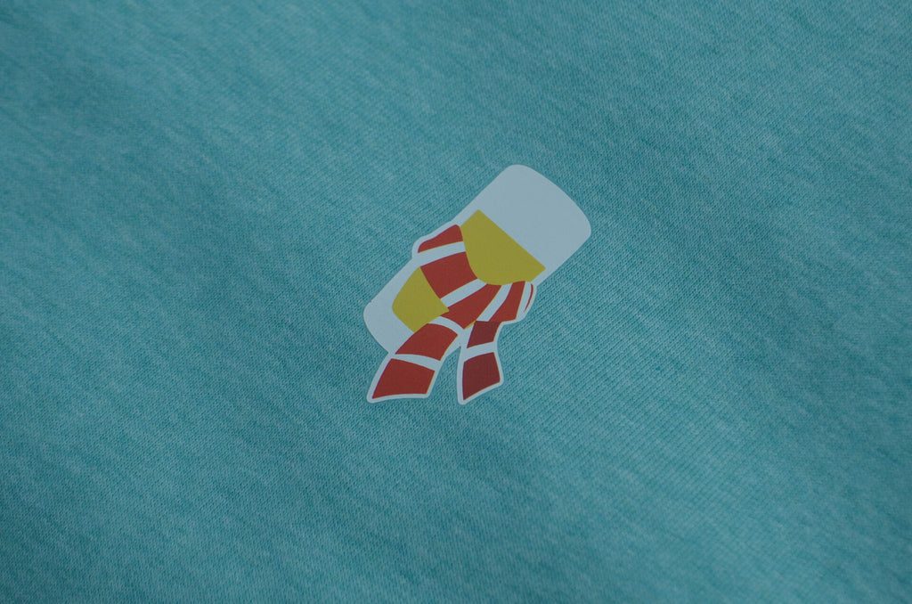 Sweater Kèrl - appelblauwzeegroen - pintje met sjaal