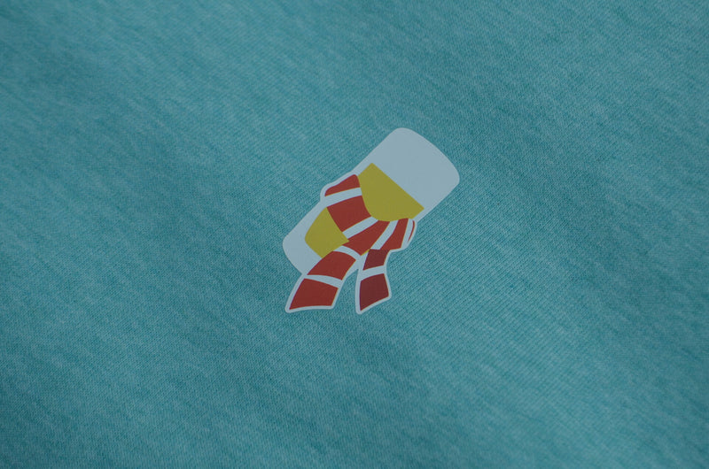 Sweater Kèrl - appelblauwzeegroen - pintje met sjaal