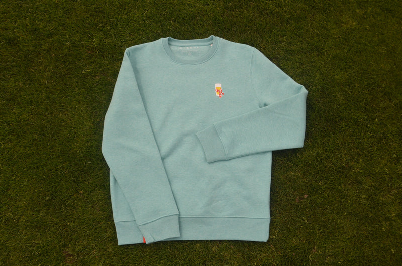 Sweater Kèrl - appelblauwzeegroen - pintje met sjaal
