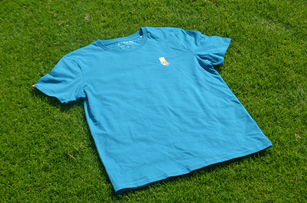T-shirt Kèrl - appelblauwzeegroen - pintje met sjaal