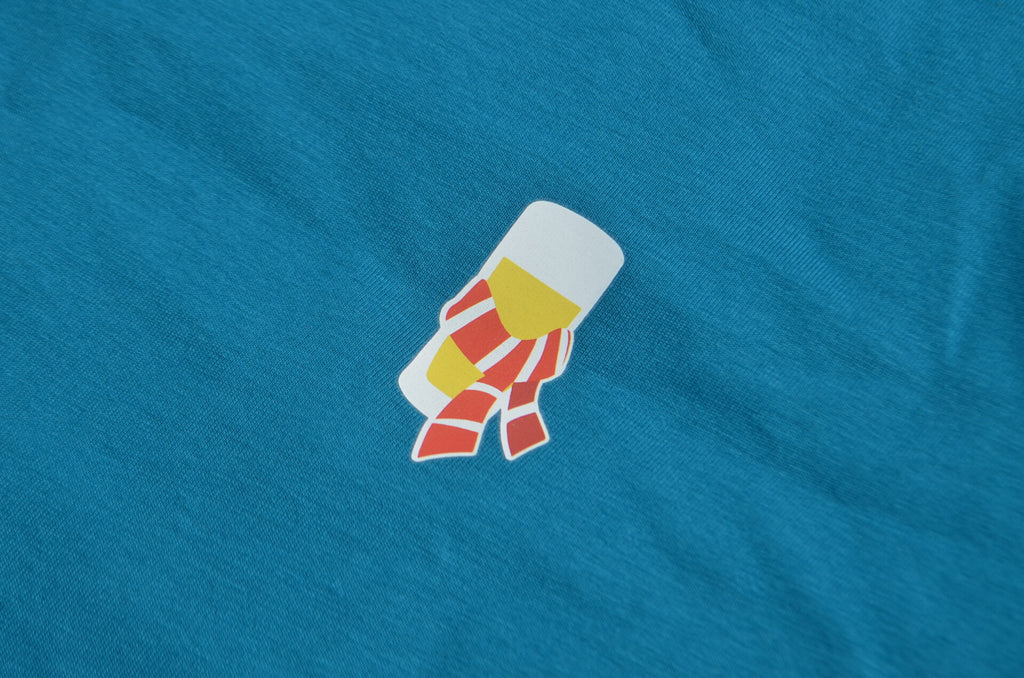 T-shirt Kèrl - appelblauwzeegroen - pintje met sjaal