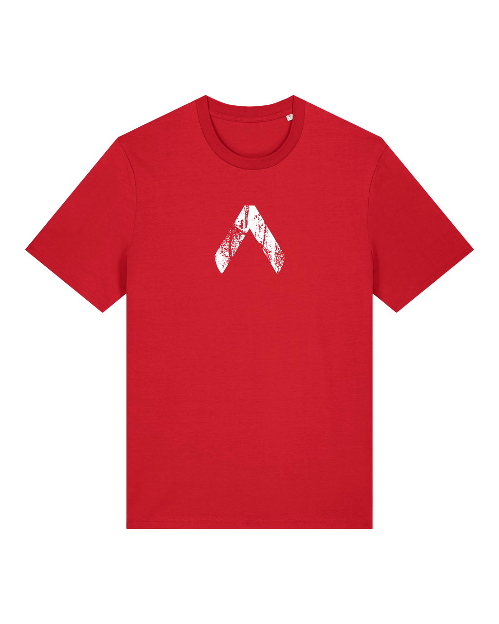T-shirt 'omgekeerde V' rood