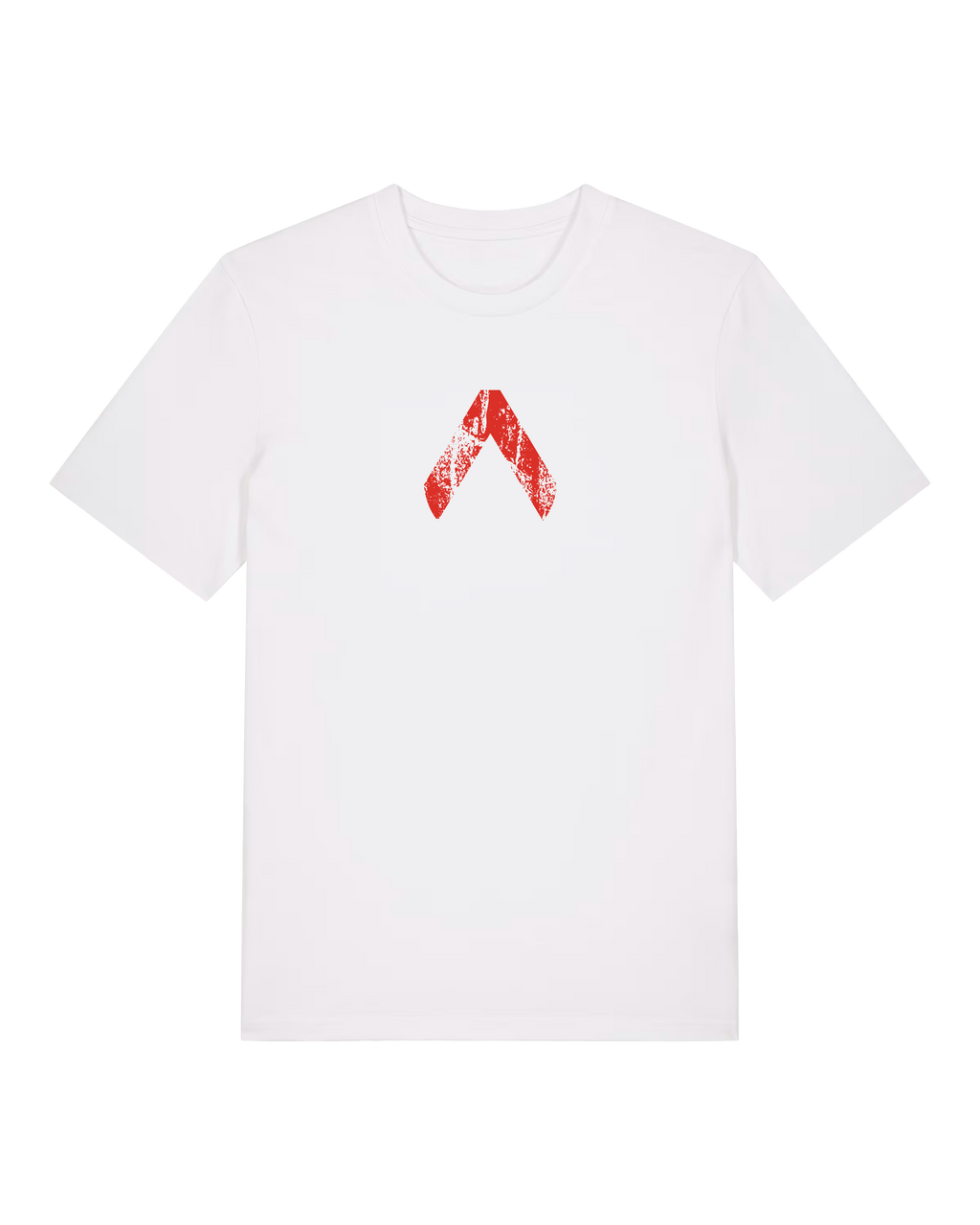 T-shirt 'omgekeerde V' wit