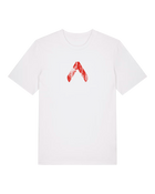 T-shirt 'omgekeerde V' wit