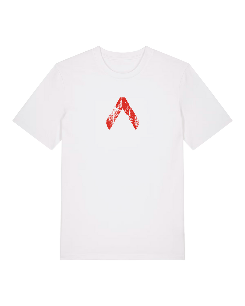 T-shirt 'omgekeerde V' wit