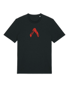 T-shirt 'omgekeerde V' zwart