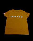 T-shirt Kèrl - mosterdgeel - icoontjes - Kids