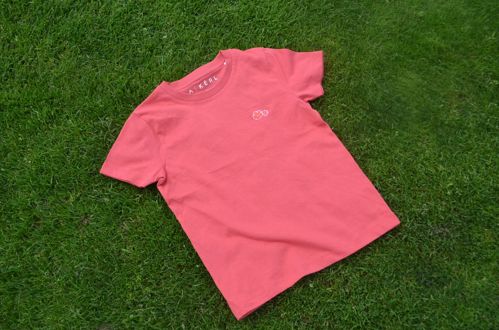 T-shirt Kèrl - roze - vlasbloem - Kids
