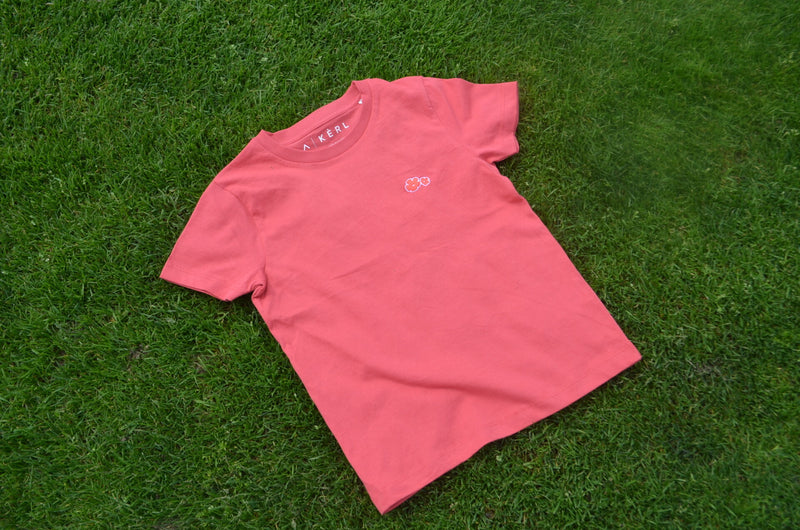 T-shirt Kèrl - roze - vlasbloem - Kids